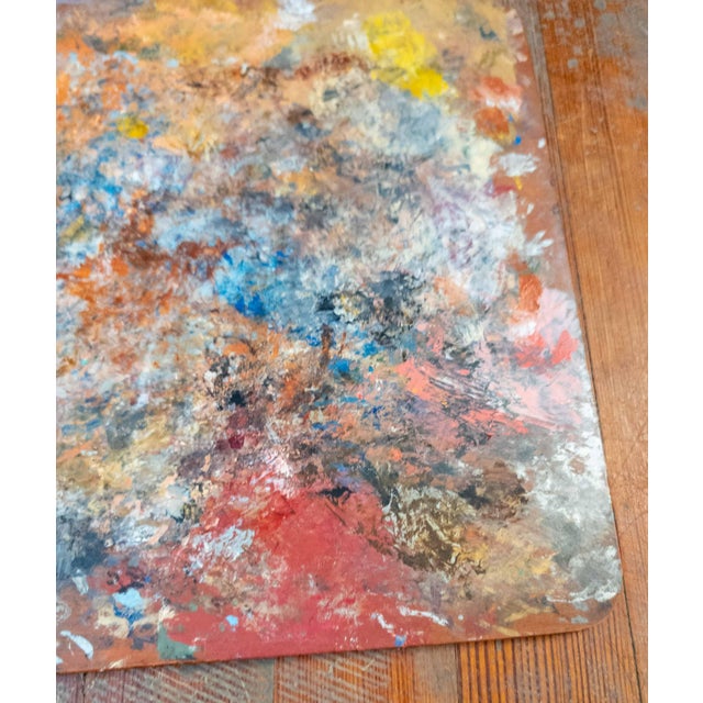 Mid 20th Century Mid-Century Modern Abstract Painted Colorful Artist's Palette For Sale - Image 5 of 9