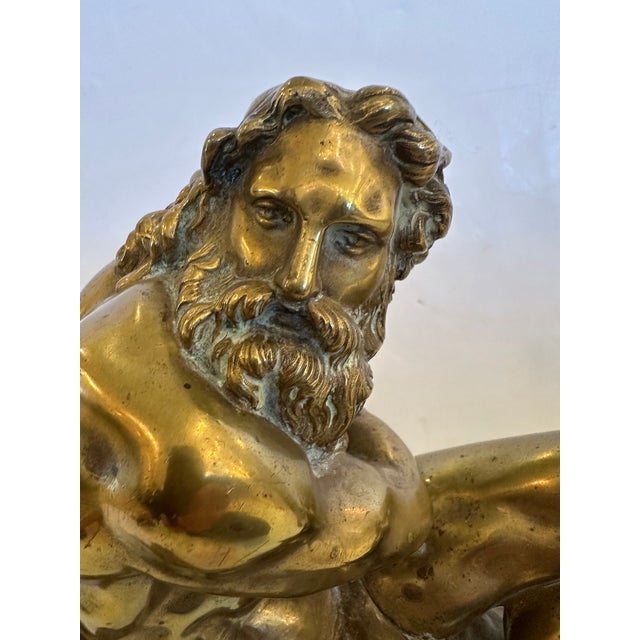 Antique Bronze Figural Andirons -a Pair For Sale - Image 13 of 16