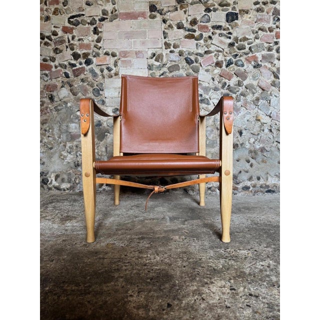 KK47000 Safari Chair in Ash with Cognac Leather by Kaare Klint for Carl Hansen & Søn For Sale - Image 6 of 18