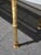 Vintage Hollywood Regency Gold Console Table Sofa Table W Cane Shelf For Sale - Image 11 of 16