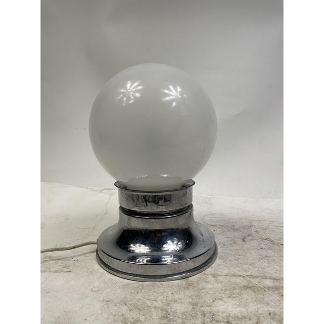 Silver Space Age Table Lamp, 1970s For Sale - Image 8 of 11