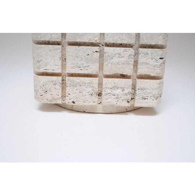 Vintage Italian Travertine and Brass Decorative Cube Box by Passeri for Ark Line For Sale - Image 12 of 12