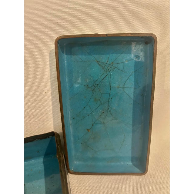 Early 20th Century Chinese Canton Enamel on Copper Figural Box With Qianlong Mark For Sale - Image 9 of 12