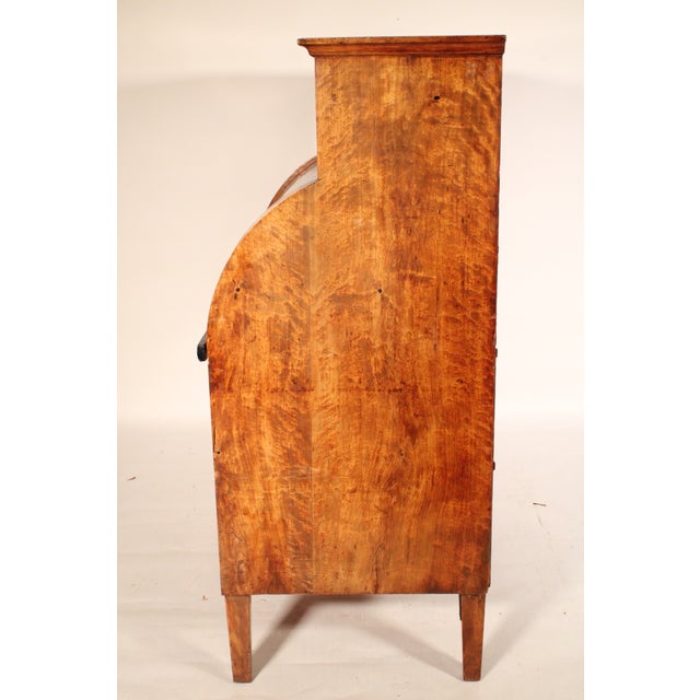 Biedermeier Birch Cylinder Desk For Sale - Image 4 of 13
