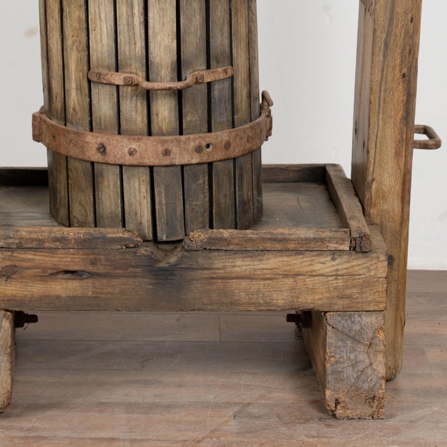 Antique Wine Press From Hungary Dated 1932 For Sale - Image 11 of 12
