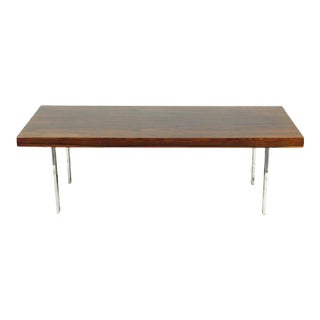 1960s Milo Baughman Style Rosewood Coffee Table For Sale