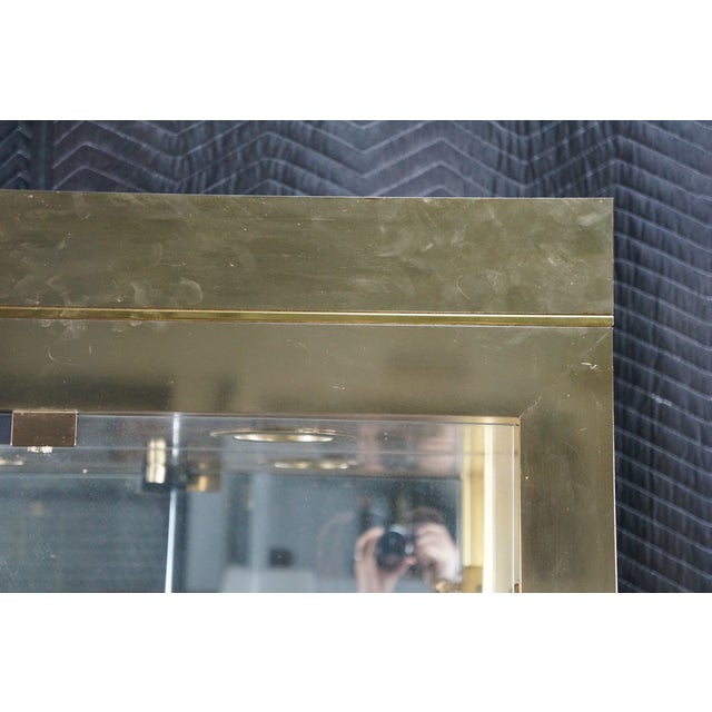 Vintage Hollywood Regency Brass & Glass Curio Display Cabinet Vitrine MCM 80" For Sale - Image 6 of 18