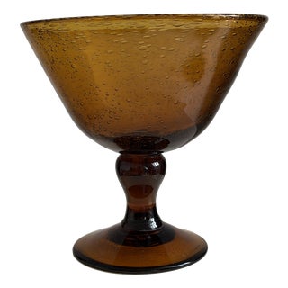 Blown Glass Salad Bowl from the Biot Glassworks For Sale