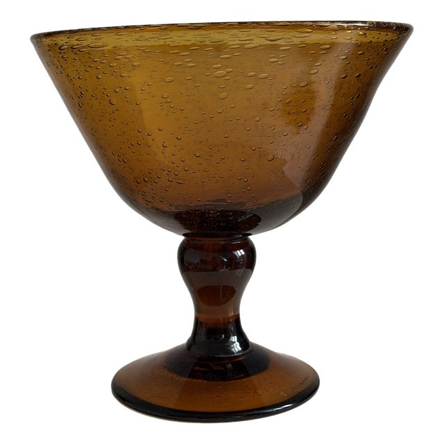 Blown Glass Salad Bowl from the Biot Glassworks For Sale