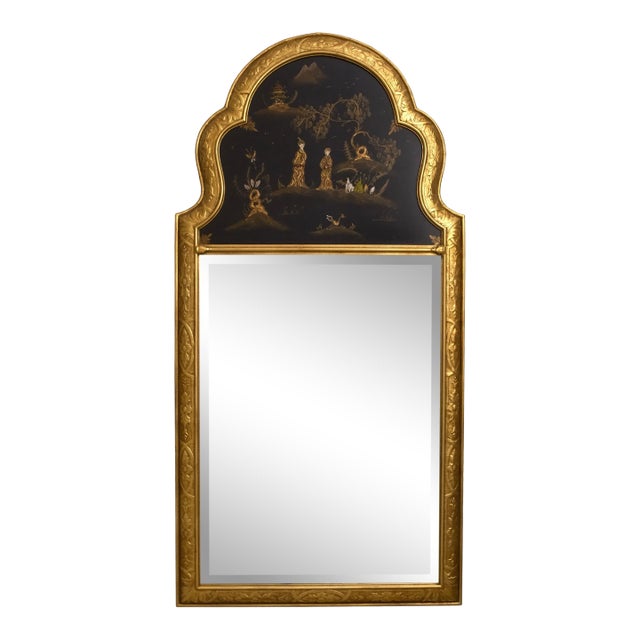 Friedman Brothers Chinoiserie Gold Finish Mirror For Sale