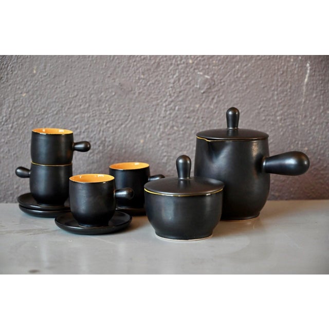Mid-Century Ceramic Coffee Set, 1950s, Set of 10 For Sale - Image 10 of 10