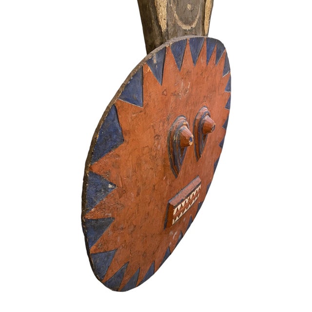 Monumental Carved Wood African Tribal Baule Goli Mask For Sale - Image 4 of 6