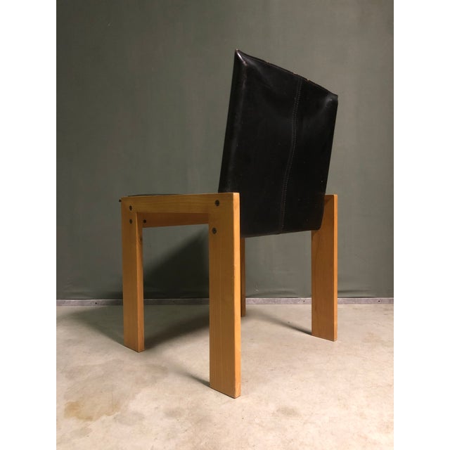 Vintage Italian Side Chairs in the style of Scarpa, 1969, Set of 4 For Sale - Image 6 of 10