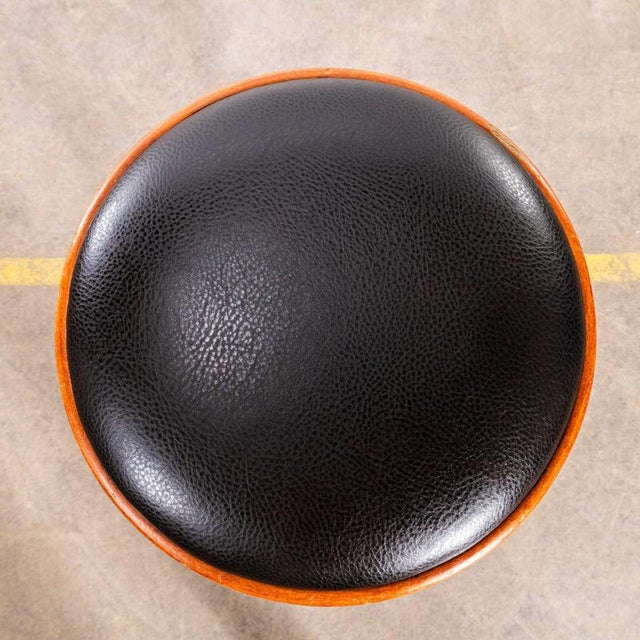 French Upholstered Barstools, 1950s, Set of 6 For Sale - Image 11 of 12