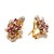 This exquisite pair of ruby and diamond earrings is crafted in 14ct yellow and white gold, combining classic elegance with...