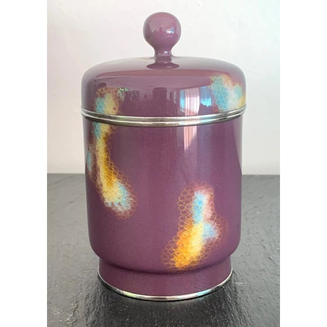 Japonisme Japanese Cloisonné Covered Jar by Ando Jubei For Sale - Image 3 of 11