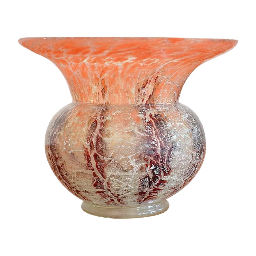 工芸品 Scandinavian Vintage vase Vintage orange Scandinavian art glass vase by Kosta Boda, 70