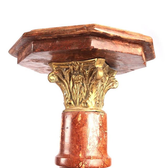 Italian Marble Pedestal Stands, 1900s, Set of 2 For Sale - Image 3 of 9
