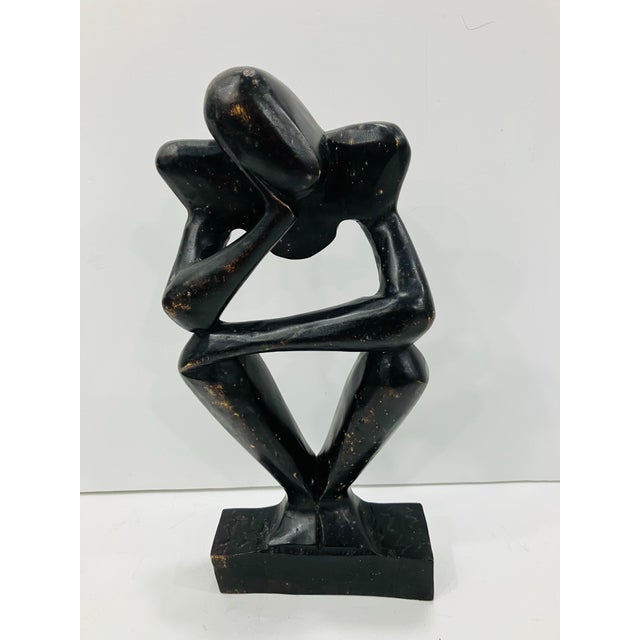 1990s Carved Wood Abstract Figural Sculpture For Sale In Boston - Image 6 of 7
