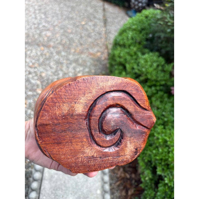 Brown 1930's Carved Monkey Box For Sale - Image 8 of 9