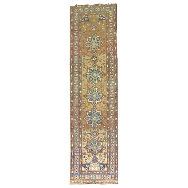 Blue Kurd Bidjar Long Antique Runner For Sale - Image 8 of 18