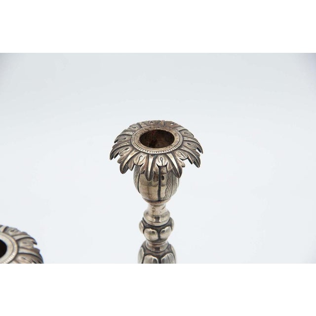 Silver Candlesticks with Gummed Base, Set of 2 For Sale - Image 3 of 5