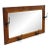 Antique Arts & Crafts Mission Oak Wood Beveled Glass Hall Mirror Iron Coat Hooks For Sale