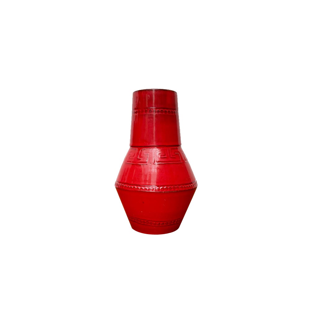 Mid-Century Italian Red Ceramic Vase from Bitossi, 1960s | Chairish