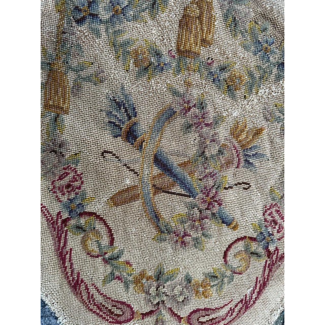 French Needlepoint Chair Cover Tapestry from Bobyrugs, 1890s For Sale - Image 9 of 11