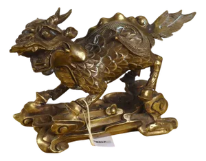 Chinese Brass Dragon Sculpture