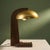 Modernist Table Lamp with Oak Base and Brass Shade, France For Sale - Image 9 of 9