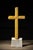 Large Vintage Painted Tin Cross For Sale - Image 4 of 7