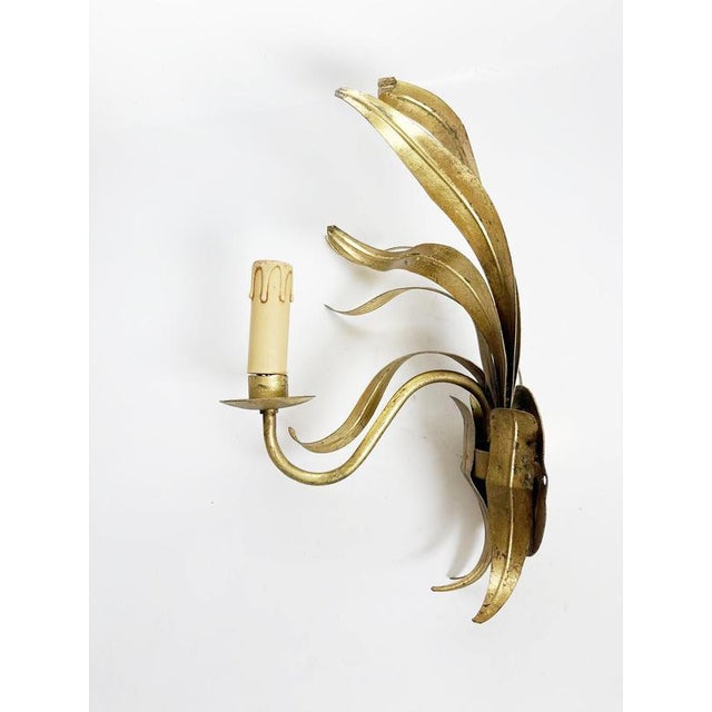 Metal Gilt Metal Wall Light, France, 1970s For Sale - Image 7 of 15