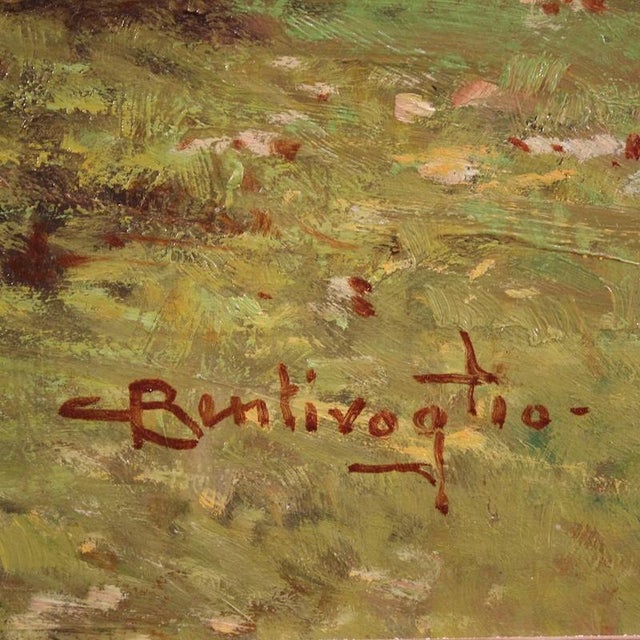 1920s C. Bentivoglio, Mountain View of the Croda Rossa D'ampezzo, 1920, Oil on Board For Sale - Image 5 of 13