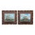 Vintage Nautical Clipper Ship Color Foil Prints Framed in Faux Bamboo Frames- A Pair For Sale