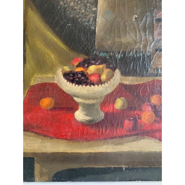 Vintage Dark Still Life Oil Painting 1943 Chairish