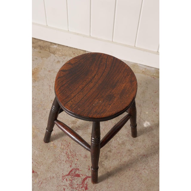 19th Century Oak Joint Stool With Stretchers For Sale In Charleston - Image 6 of 6