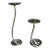 Vintage Hand Forged Brutalist Wrought Iron Spiral Candlesticks, Stamped Jb - Pair For Sale