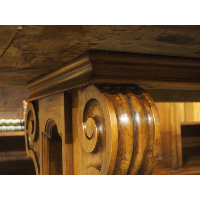 Wood Elegant Circa 1850 French Dining Table in Solid Walnut For Sale - Image 7 of 18