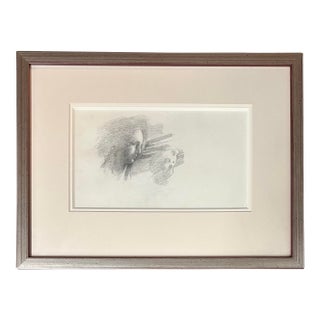 Contemporary Original Italian “Virgin and Child” Pencil Drawing For Sale
