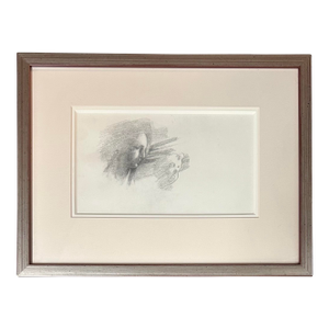 Contemporary Original Italian “Virgin and Child” Pencil Drawing