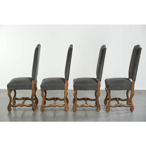 19th Century Dining Chairs with Fabric Seats from Os De Mouton, Set of 10 For Sale - Image 4 of 14