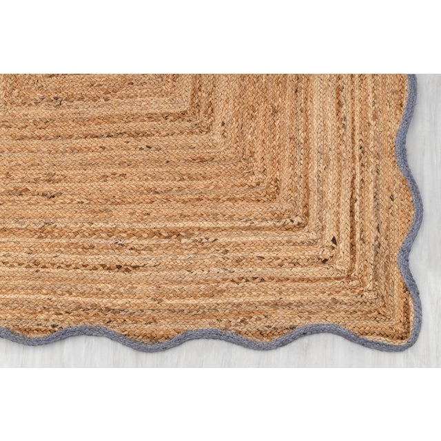Not Yet Made - Made To Order 9x12Ft. Grey Wave Scallop Jute Rug For Sale - Image 5 of 12