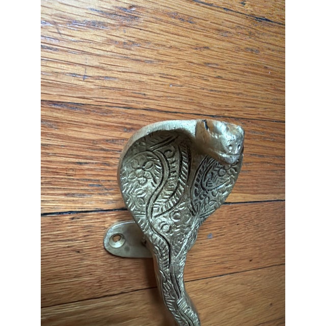 Hollywood Regency Gold Cobra Door Handles- A Pair For Sale In Los Angeles - Image 6 of 6