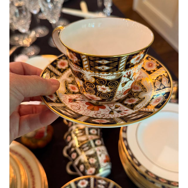 Royal Crown Derby Porcelain Curated Royal Crown Derby Mix-and-Match Tea Service for 12 - 36 pcs For Sale - Image 4 of 12