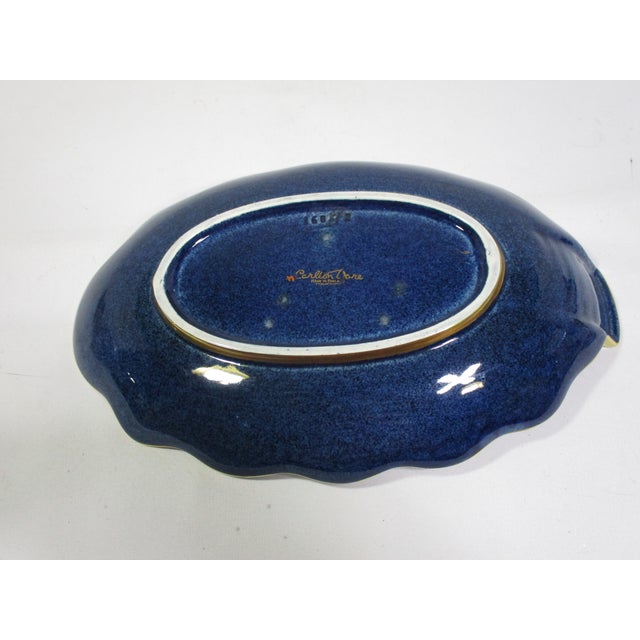 Carlton Ware 1920s Art Deco Oval Hand Painted Carlton Ware Porcelain Serving Dish For Sale - Image 4 of 10