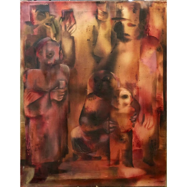 Subject: Jewish American Family Bar Mitzvah with Rabbi Medium: Oil Surface: Canvas Country: United States In this...