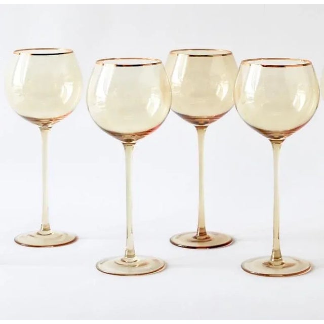 Siren Beverageware Oro + Gold White Wine - Set of 4 For Sale - Image 4 of 4