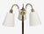 Metal 1970s Swedish Modern, Three Light Floor Lamp, Reeded Brass, Fabric, Sweden For Sale - Image 7 of 13