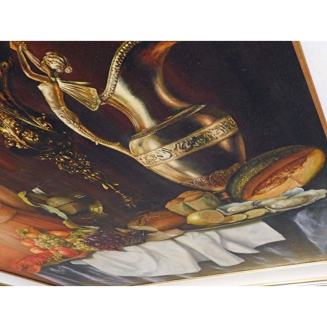 1990s Fazly (Fazoil Ataullakhanov) "Portrait With Still Life" Original Oil Painting For Sale - Image 5 of 13